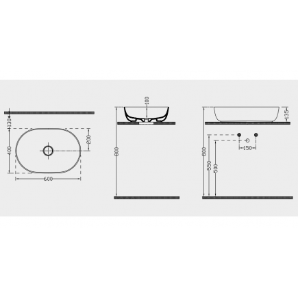 РАКОВИНА 5841 (БЕЛАЯ) ROSE 60*40