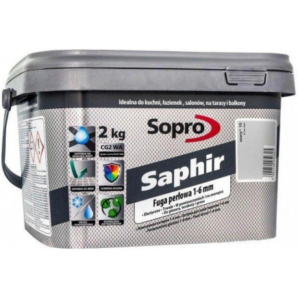 Затирка SOPRO Sapfir №15/9503 серая, 2 кг