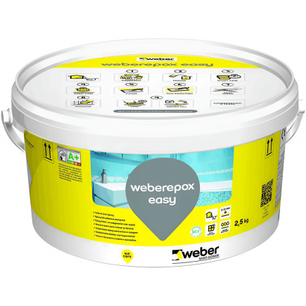 ДВУКОМПОНЕНТНАЯ ЭПОКСИДНАЯ WEBER для внутренних и наружных работ WHITE  2,5 kg