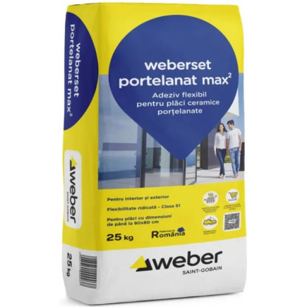 Клей Для Плитки Weber Set Portelanat Max2 25Кг