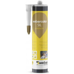ЗАТИРКА WEBER СИЛИКОНОВАЯ герметик для швов и стыков SIL ПРОЗРАЧНАЯ 310 ml