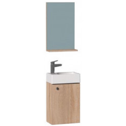 Комплект Мебели Mini Without Leg 37 См, Зеркало 37*60/Мойка35*47 Sonoma Oak