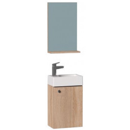 КОМПЛЕКТ МЕБЕЛИ MINI WITHOUT LEG 37 см, зеркало 37*60/мойка35*47 Sonoma OAK КОМПЛЕКТ МЕБЕЛИ MINI WITHOUT LEG 37 см, зеркало 37*60/мойка35*47 Sonoma OAK