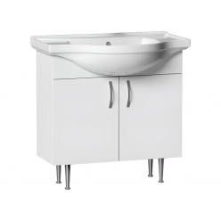 Комплект Мебели Square (Раковина /Столешница) 80См White На Ножках