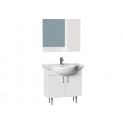Комплект Мебели Square (Раковина /Столешница) 80См White На Ножках