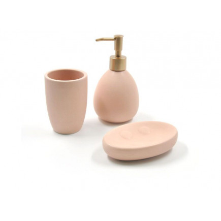 Набор для ванной (3 шт) розовый (291-00005) (виско)
